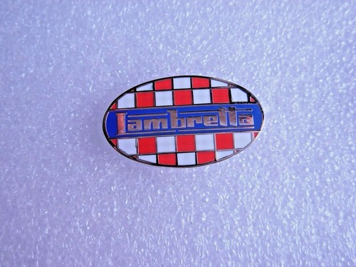 Lambretta pin badge red and - pin, badge.