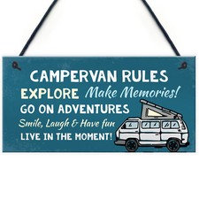 Campervan Rules Sign Hanging