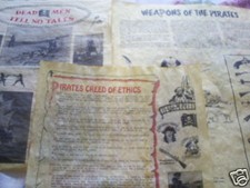 set of 3 pirate posters on