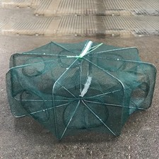 6/8/10 Holes Mesh Portable Folding Fishing Net Cage Crab Shrimp Crayfish Traps