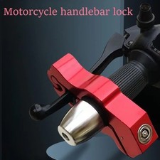 Motorcycle Handlebar Lock Anti-Theft Locking Device fit for Scooters Motor Red