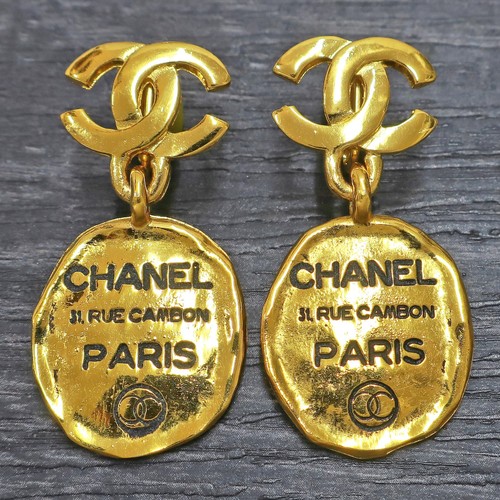 Chanel gold plated logos - chanel,