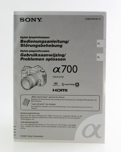 Sony 700 dslr a700 - dslr-a700, a-700