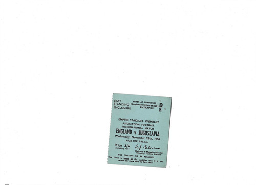 Ticket england yugoslavia - v,