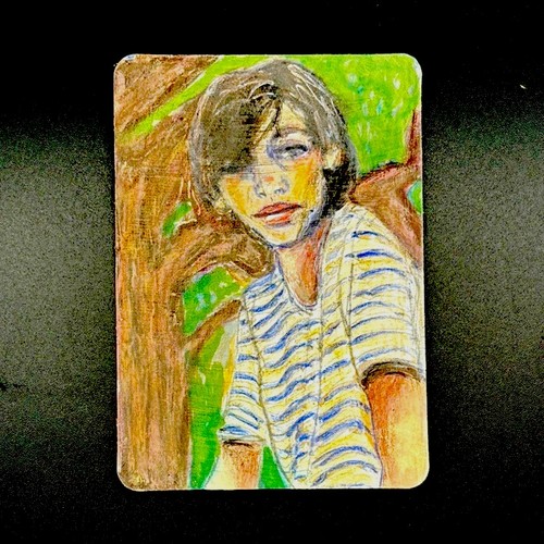 Aceo small original portrait - aceo,