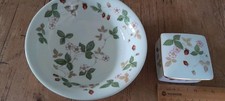 Two Wedgewood. Wild Strawberry Trinket Box / Bowl