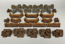 WARGAMING SCATTER TERRAIN WALLS BARRICADES CRATES SAND BAGS WARHAMMER 40,000 40K