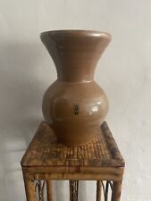 Vintage French Glazed Terracotta Studio Pottery Large Bulbous  Funnel Top Vase