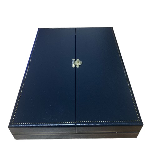 Black leatherette double door - double,