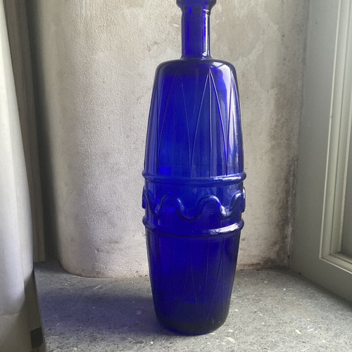 Vintage retro blue - , glass
