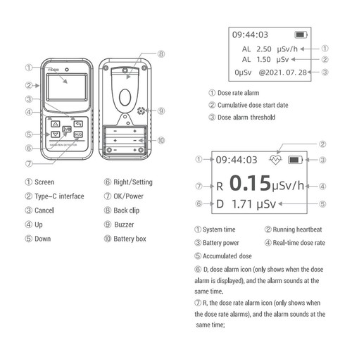 Portable geiger counter small - geiger,