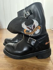 harley davidson 72104 eagle boots black leather