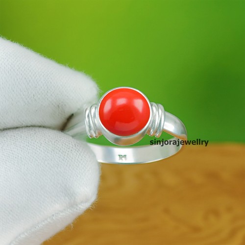 Red coral gemstone 925 - gemstone,