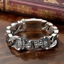 Men's Silver Dragon Bracelet