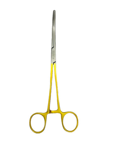 Curved pean forceps self - forceps,