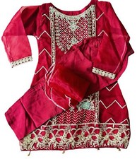 Asian Indian Pakistani💗Girls Kids Shalwar Kameez❤️3 Piece Suit Age 4/6💝EidGift