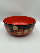 Vintage Ceramic Red Black Gold