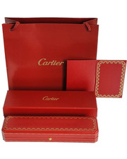 Cartier Red Necklace Chain Box Packaging Set with Gift Bag & Certificate Holder