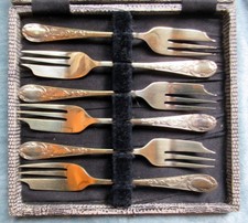 Set vintage boxed silver - 6,