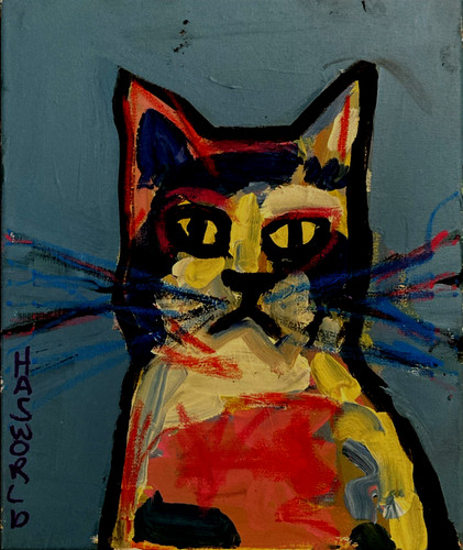 Hasworld acrylic unframed cat - hasworld,