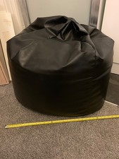 Black bean bag chair with filling - Large