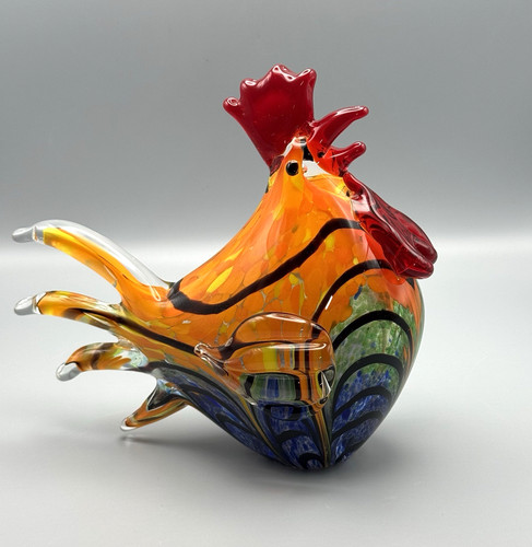Vintage hand blown art - blown, glass