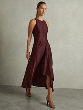 REISS Micah Burgundy Satin