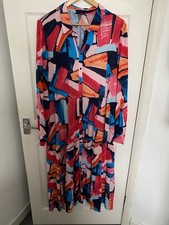 Myleene Klass Ladies Multi Colour Shirt Dress Size 18