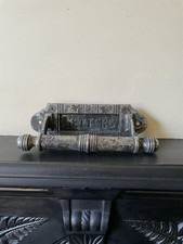 Old Vintage Antique Victorian Edwardian Letter Box With Door Pull