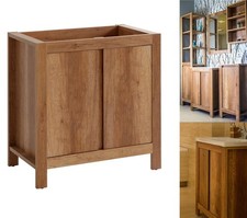 Bathroom Vanity Sink Unit 800mm 80cm Freestanding Cabinet 800mm Oak Effect Class