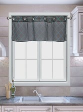 1PC STRAIGHT VALANCE TOPPER PRINTED VOILE SHEER GROMMET WINDOW CURTAIN DRAPE C37