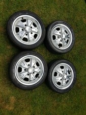 Porsche baby fuchs nsu ro80 5x130 alloy wheels polished,  175/50/14 tyres...