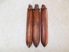 3 x NEW Wooden Carved Cuckoo