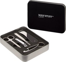 Man Stuff Survival Kit Male Grooming Travel Tin Fathers Day Gift Set