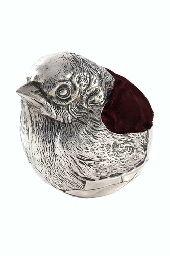 George silver pin cushion - v,