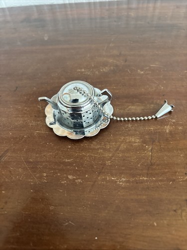 Vintage chrome teapot shaped - vintage,