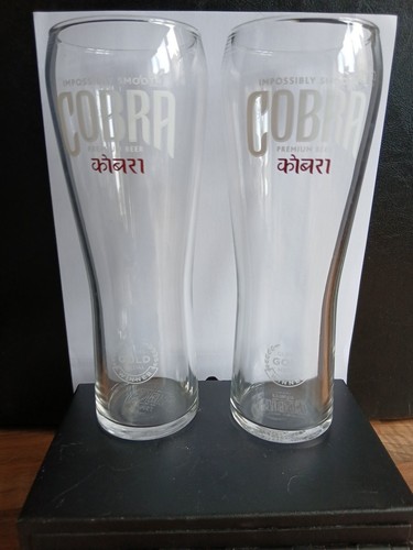 Cobra pint glasses - pint, x2
