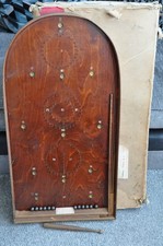 Vintage Corinthian 15 Bagatelle with 12 Steel Balls & Wooden Pusher