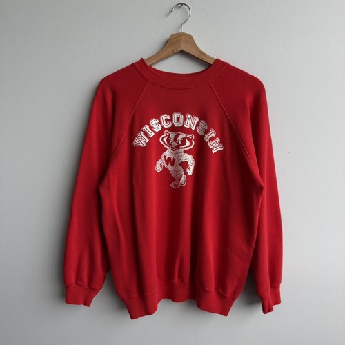 80s wisconsin badgers red - wisconsin,