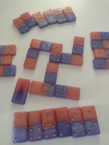Handmade resin dominoes set - handmade, 28