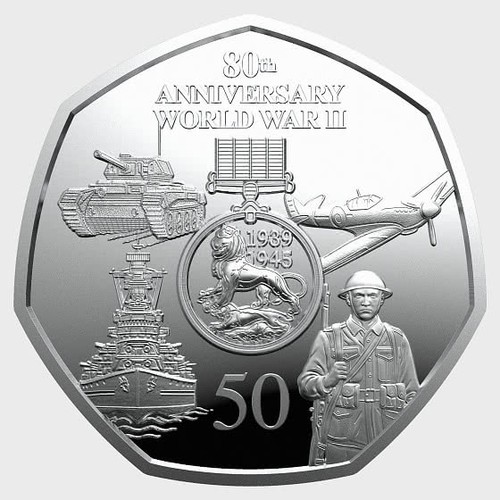 2025 gibraltar 50p coin - coin, 80th
