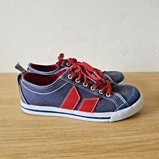 Macbeth Footwear Eliots Vegan Shoes Woman's UK Size 4 Blue and Red Lace Up