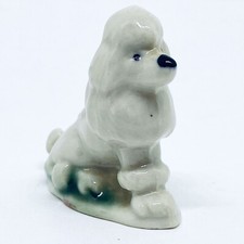 Vtg FANCY WHITE PARTI POODLE