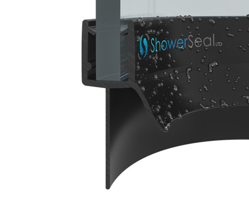 Black pre curved - shower, seal