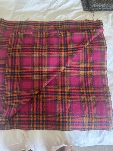 Fuscia amber tartan wool - fuscia/amber,