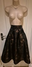Coast Midi Skirt Black/bronze  Shimmer Skirt Size 14