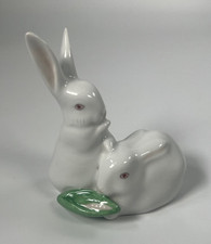 Herend Hungary Rabbits Eating