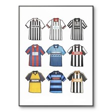 Grimsby Town Poster, Grimsby Football Shirt, Grimsby Town Football kit Print, A4