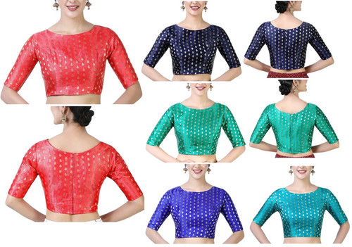 Handmade brocade blouse elbow - handmade,