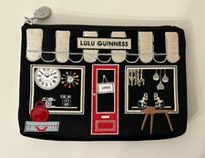 Lulu Guinness Embroidered Shop Front Makeup/Pouch Bag